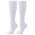 Calcetines largos de compresión para viajes, deportes, esquí - Tallas 40/44 - Blanco
