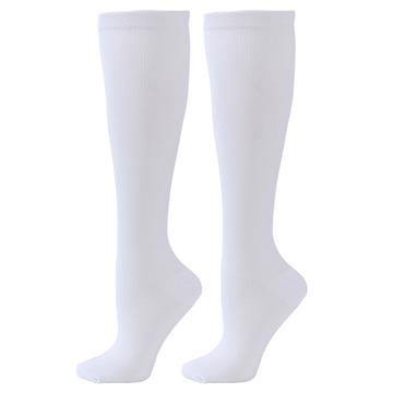 Calcetines largos de compresión para viajes, deportes, esquí - Tallas 40/44 - Blanco