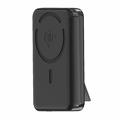 M02A 10000mAh Qi2 Power Bank Inalámbrica Magnética con Soporte Integrado - 35W - Negro