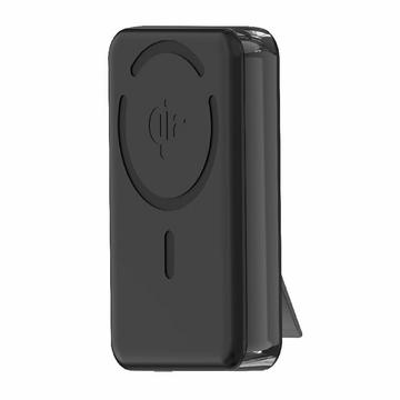 M02A 10000mAh Qi2 Power Bank Inalámbrica Magnética con Soporte Integrado - 35W - Negro