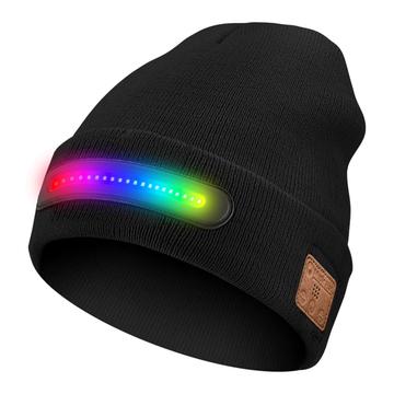 Gorro LED M1-BTD4 con Bluetooth 5.4 y altavoces estéreo - Negro