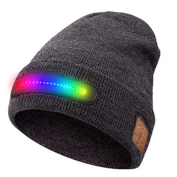 Gorro LED M1-BTD4 con Bluetooth 5.4 y altavoces estéreo - Gris