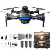 Drone plegable sin escobillas M6 con cámaras duales y evasión de obstáculos - Negro
