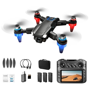 M9 Motor sin escobillas FPV Drone con cámaras duales de alta definición, la evitación de obstáculos - Negro
