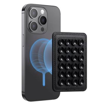 MC-W18 Soporte magnético para teléfono con ventosa de silicona - Negro