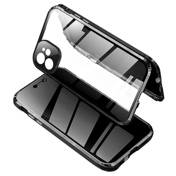 Carcasa Magnética con Cristal Templado de Privacidad para iPhone 11 - Negro