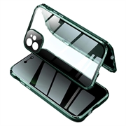 Carcasa Magnética con Cristal Templado de Privacidad para iPhone 11 - Verde