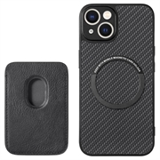 Carcasa con Tarjetero para iPhone 15 - Fibra de Carbon