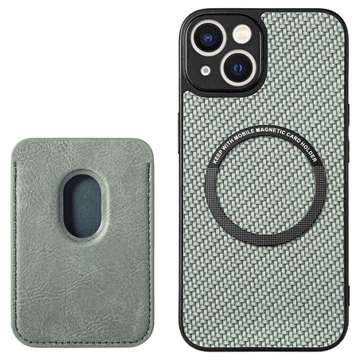 Carcasa con Tarjetero para iPhone 15 - Fibra de Carbon