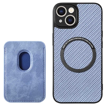 Carcasa con Tarjetero para iPhone 15 Plus - Fibra de Carbon