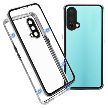 Samsung Galaxy A50 Magnetic Case with Tempered Glass Back - Black