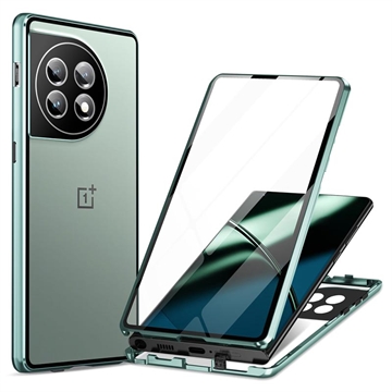 Carcasa Magnética con Cristal Templado para OnePlus 11 - Verde Oscuro
