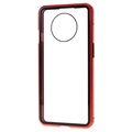 Carcasa Magnética con Cristal Templado para OnePlus 7T - Rojo