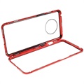 Carcasa Magnética con Cristal Templado para OnePlus 7T - Rojo