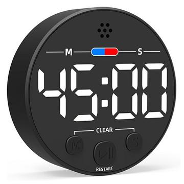 Temporizador LED magnético de cuenta atrás GL320 con pantalla digital - Negro / Blanco