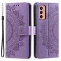 Funda Mandala Series para Samsung Galaxy A14/A14 5G - Estilo Cartera - Púrpura
