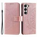 Funda Mandala Series para Samsung Galaxy S23 5G - Estilo Cartera - Rosa Dorado