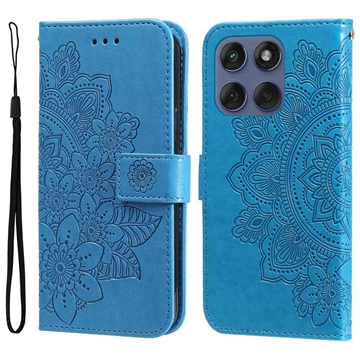 Funda Mandala Series para Motorola Edge 60 Fusion - Estilo Cartera - Azul