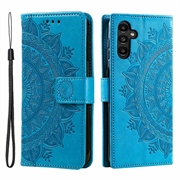 Funda Mandala Series para Samsung Galaxy A34 5G - Estilo Cartera - Azul