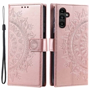 Funda Mandala Series para Samsung Galaxy A34 5G - Estilo Cartera - Rosa Dorado