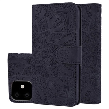 Funda estilo Cartera para iPhone 11 - Serie Mandala - Negro