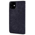 Funda estilo Cartera para iPhone 11 - Serie Mandala - Negro