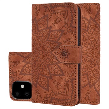 Funda estilo Cartera para iPhone 11 - Serie Mandala - Marrón