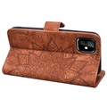 Funda estilo Cartera para iPhone 11 - Serie Mandala - Marrón