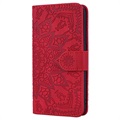 Funda Mandala Series para Samsung Galaxy A50 - Estilo Cartera - Rojo