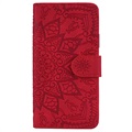 Funda Mandala Series para Samsung Galaxy A50 - Estilo Cartera - Rojo