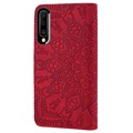 Funda Mandala Series para Samsung Galaxy A50 - Estilo Cartera - Rojo