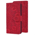 Funda Mandala Series para Samsung Galaxy A50 - Estilo Cartera - Rojo