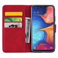 Funda Mandala Series para Samsung Galaxy A50 - Estilo Cartera - Rojo