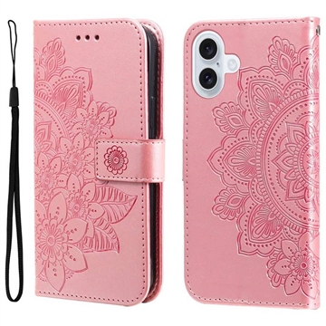 Funda Mandala Series para iPhone 17 - Estilo Cartera - Rosa