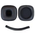Juego de almohadillas y diadema de repuesto Marshall Major V Protein-Leather - Negro