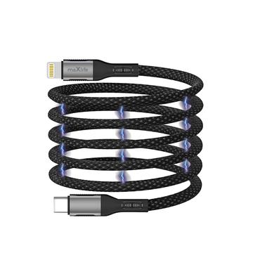 Maxlife MXUC-11 Cable magnético USB-C / Lightning - 1m, 27W - Negro