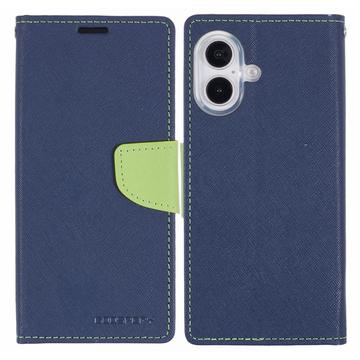 Funda Mercury Goospery Fancy Diary para iPhone 16 - Azul