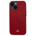 Carcasa de TPU Mercury Goospery Glitter para iPhone 15 - Rojo