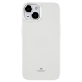 Carcasa de TPU Mercury Goospery Glitter para iPhone 14 Plus - Blanco
