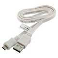 Cable de Datos Plano MicroUSB - Blanco - 0,95m