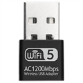 Mini Adaptador USB Inalámbrico de Doble Banda - 1200Mb/s