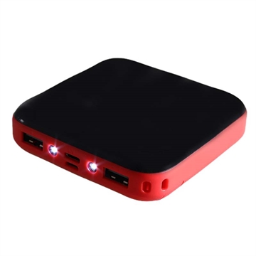 Mini Power Bank 10000mAh - 2x USB - Rojo