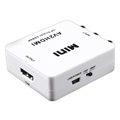 Mini Convertidor RCA AV a HDMI Full HD 1080p - Blanco