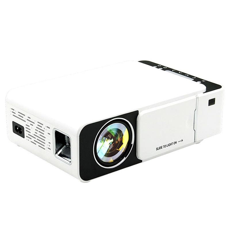 T5 Mini proyector 1080P Proyector de cine en casa Efecto de sonido de  choque portátil con altavoz para el hogar (enchufe de EE. UU.)