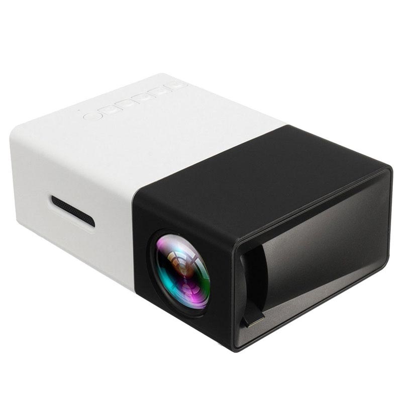 Mini Proyector Portátil Full HD LED YG300 - Negro / Blanco