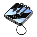 Mini Power Bank Rápido 10000mAh - 2x USB - Negro