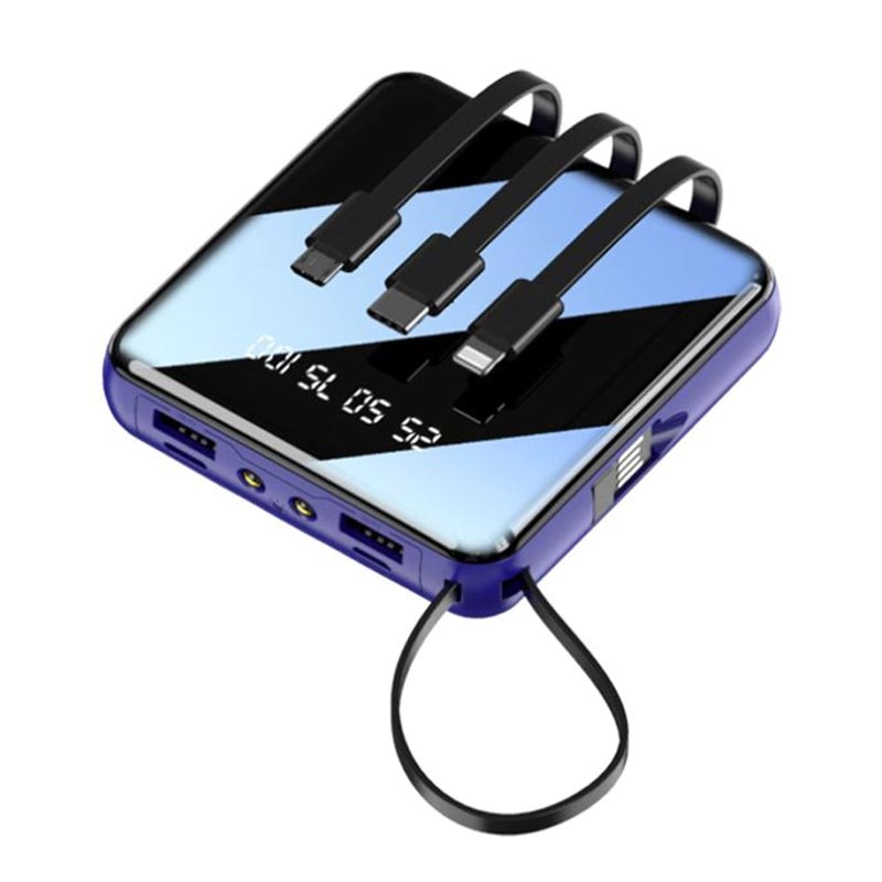 Glosario Impermeable Cadena Mini Power Bank 10000mAh - 2x USB, Lightning, USB-C, MicroUSB