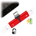 Adaptador Lightning Mini T-Shape 2-en-1 - iPhone XS Max/XS/XR - Rojo
