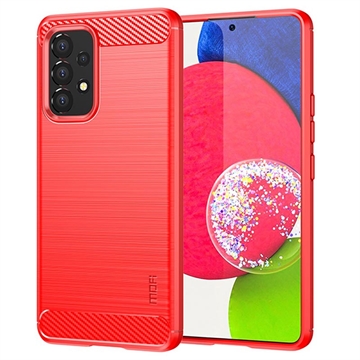 Funda TPU Mofi Carbon Fiber para Samsung Galaxy A53 5G - Rojo