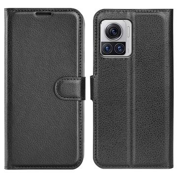 Funda con Cierre Magnético para Motorola Edge 30 Ultra - Estilo Cartera - Negro